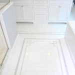 White marble tile floor