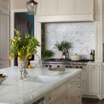 CREME CABINETS WITH CALACATTA CRESTOLA MARBLE