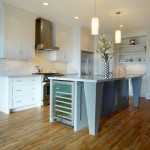 MARBLE KITCHEN W/BLUE CABINETS