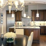 dark wood with white marble