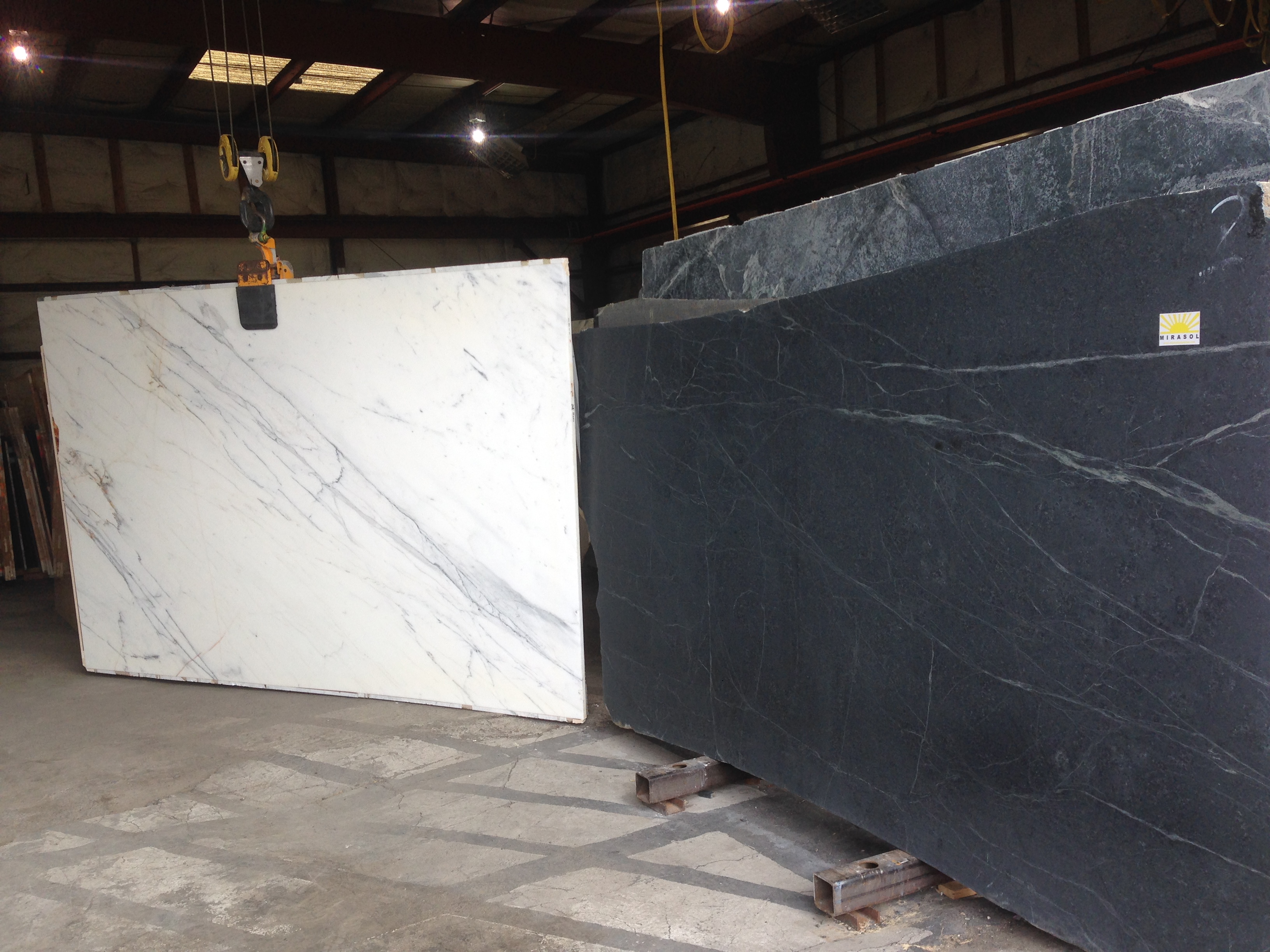 White marble with soapstone