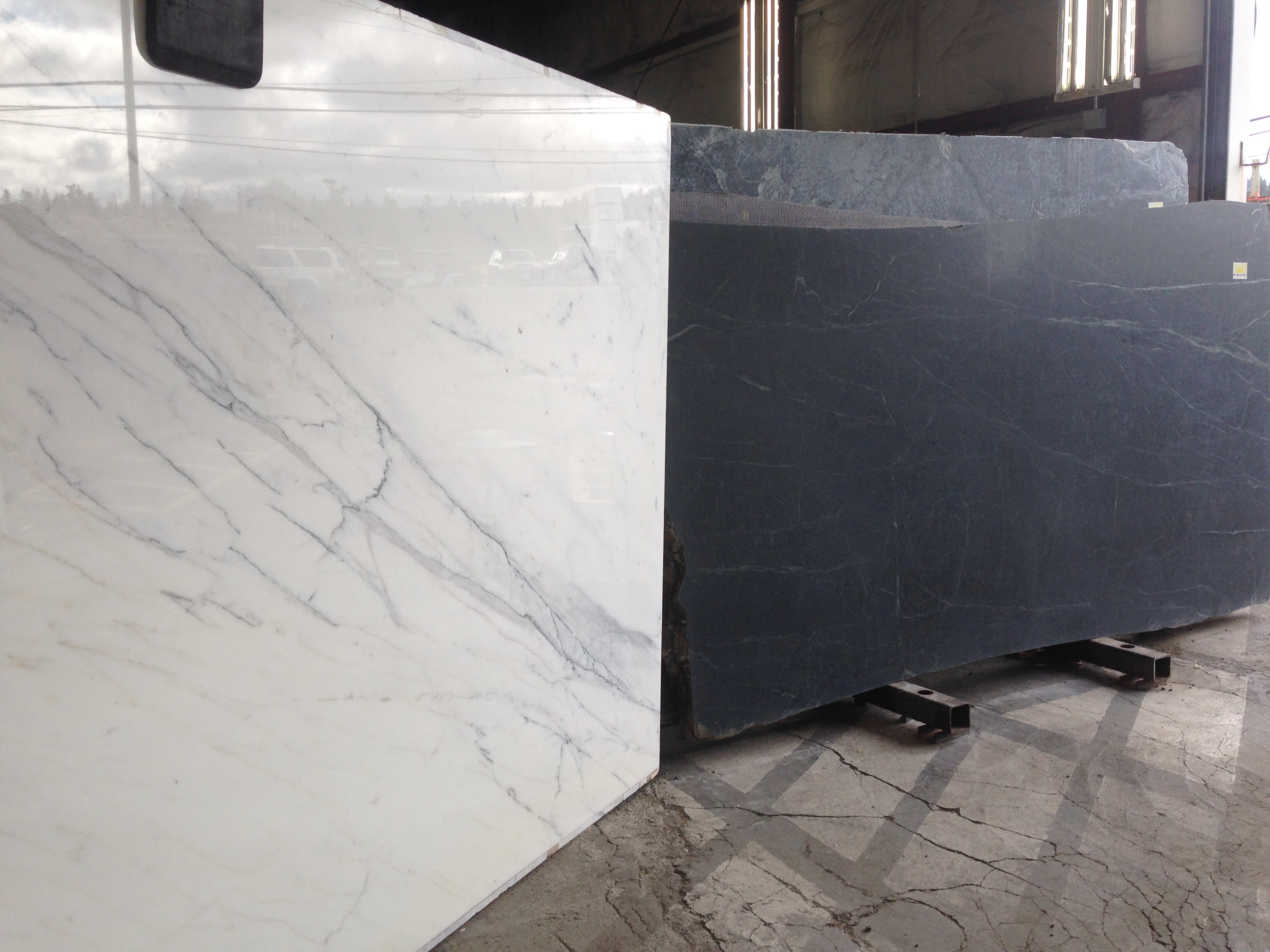 White marble with black veins