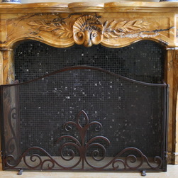 French carved fireplace