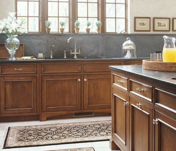 soapstone with oak cabinets